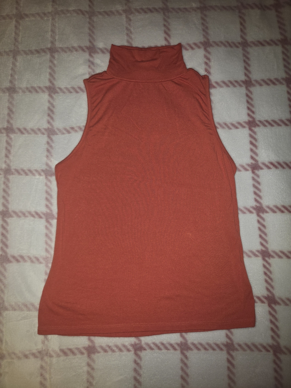 Universal Thread Sleeveless Turtleneck Tank - Rust Orange